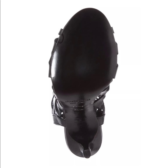 NEW Charles David 9.5 B Black Cage Sandals Tassel - Picture 4 of 4